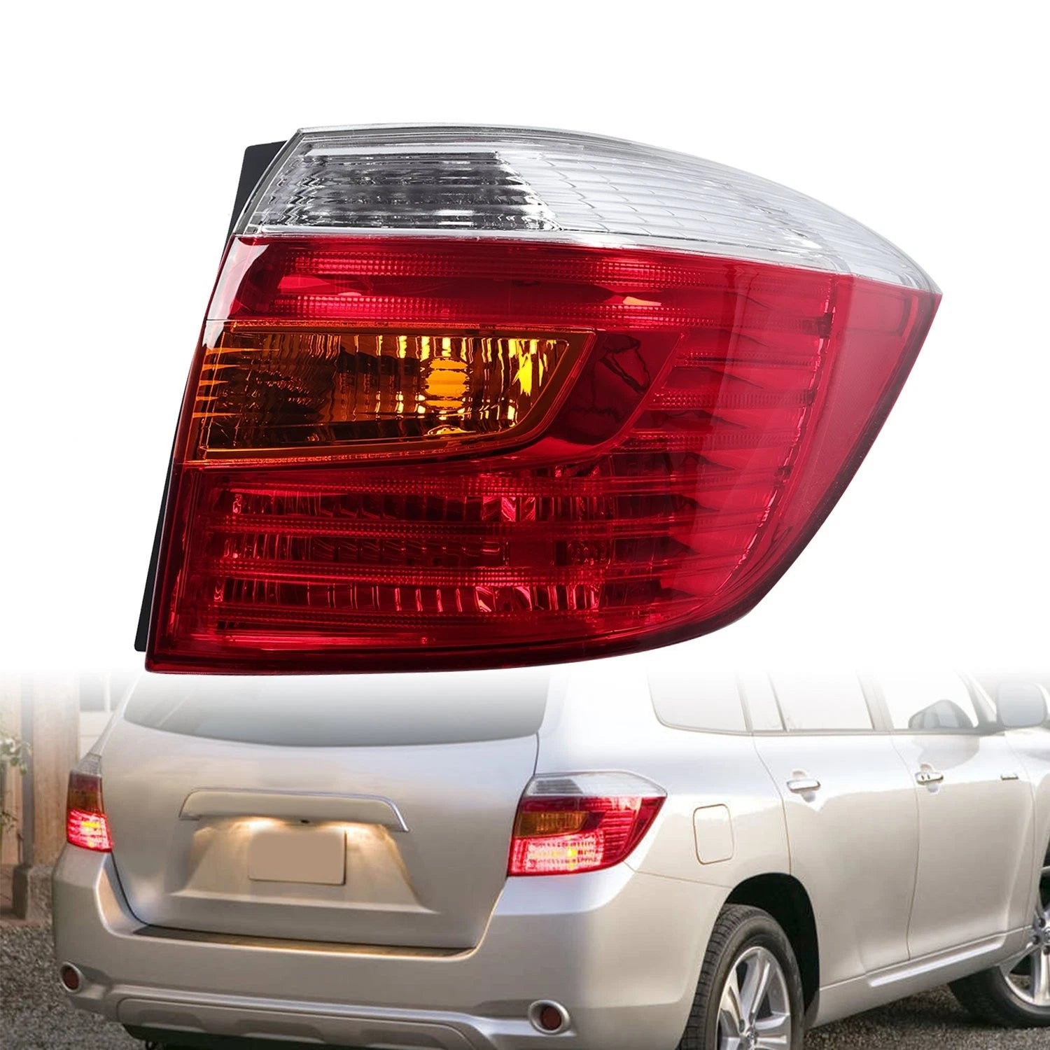 Tail Light Rear Lamp Right Side for Toyota Highlander (2008–2010)