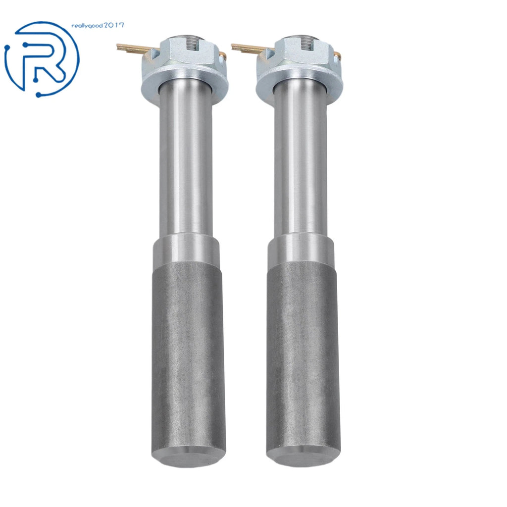 Set of 2 Round Trailer Spindles 1.25" Shank 2000 lbs for Axles