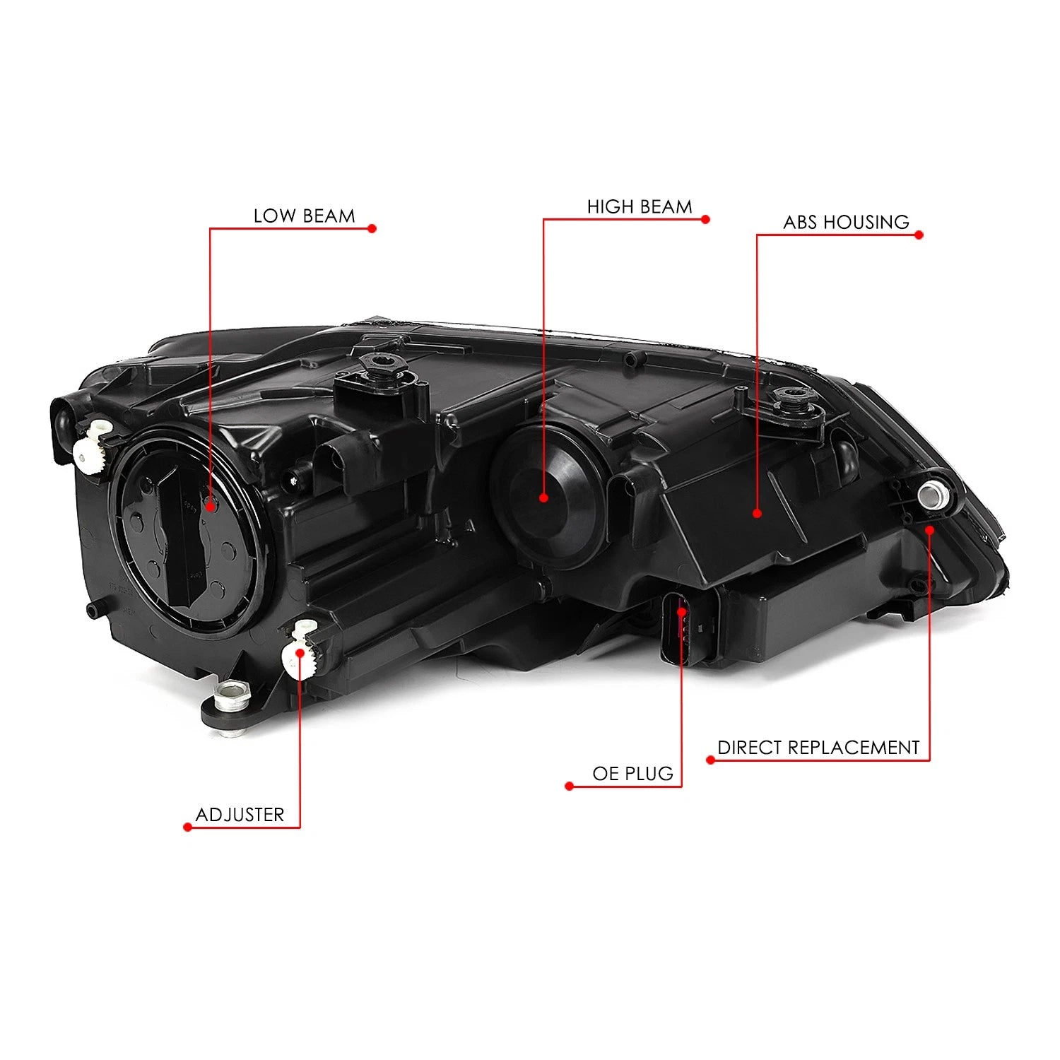 OE Style Headlight for VW Jetta Sedan (2011–2018) VW2502146