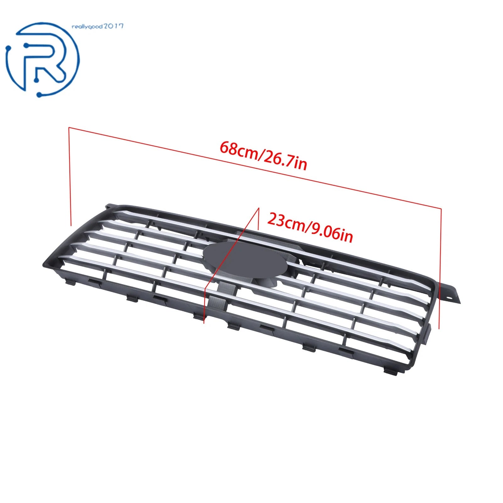 Front Bumper Upper Grille Silver Accent Bar for Subaru Forester (2006-2008)