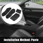 Set of 3 Armrest Covers for Honda Civic (2016–2020) Black with Black Line