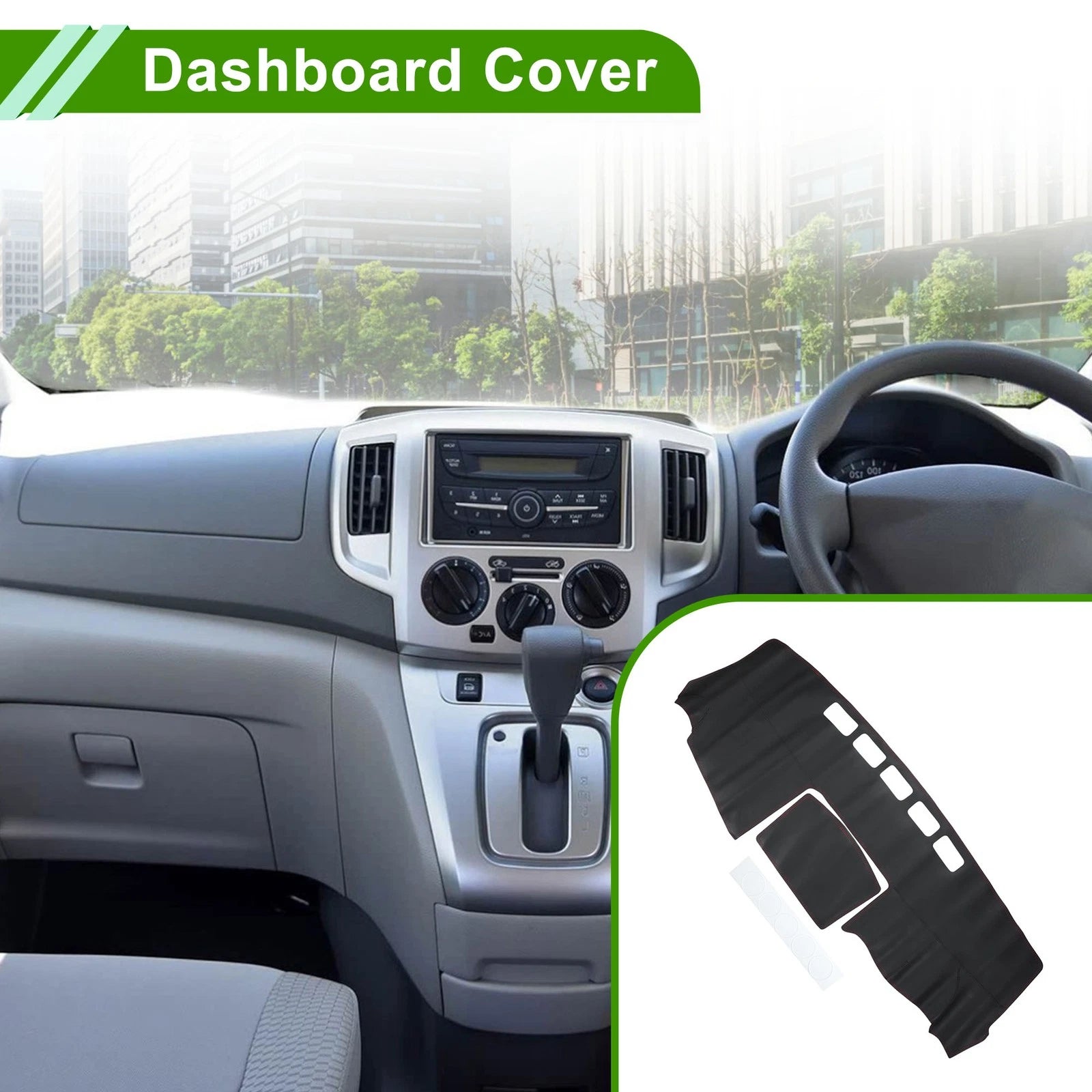 Dashboard Cover for Nissan NV200 (2010–2016) Dash Mat Carpet Black Red