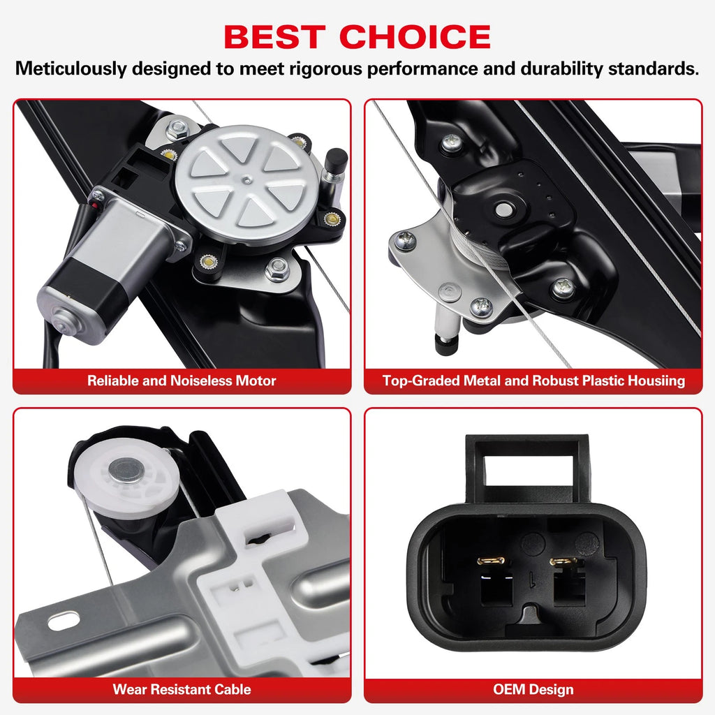 Rear Left Window Regulator & Motor for GMC Acadia/Chevy Traverse (2007–2012)
