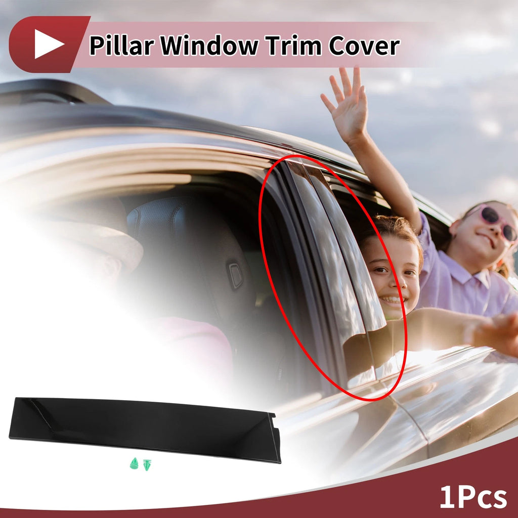Door Pillar Window Trim Left B Pillar for Chevy Tahoe (2015–2018) No.926241 Black