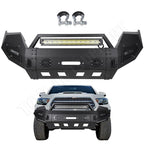 Textured Full Width Front Bumper with Winch Plate & LED for Toyota Tacoma (2016–2023)