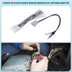 Set of 1 Car Stereo Wiring Harness with Antenna Adapter for Nissan 