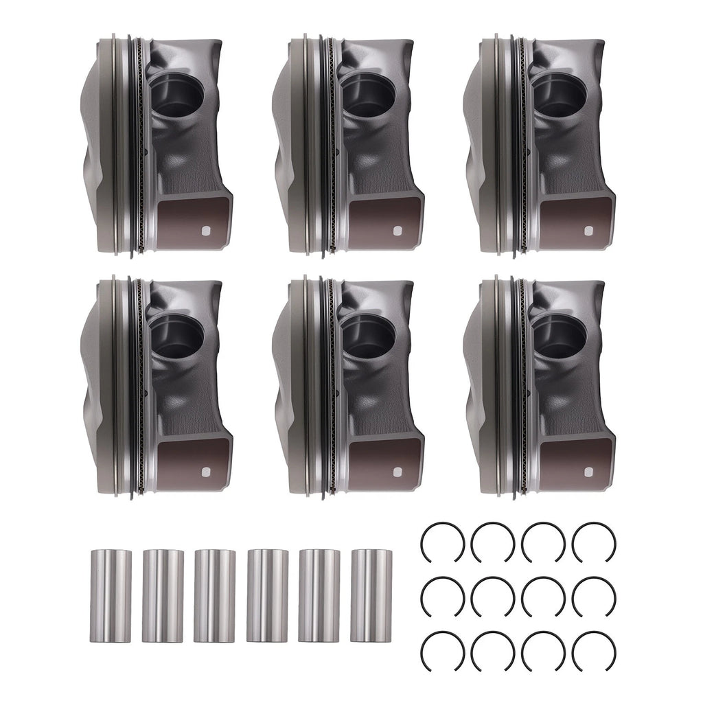 6Pcs Piston & Rings for Land Rover Range Rover, Jaguar XJ 3.0L V6 (2014–2019)
