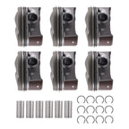 6Pcs Piston & Rings for Land Rover Range Rover, Jaguar XJ 3.0L V6 (2014–2019)