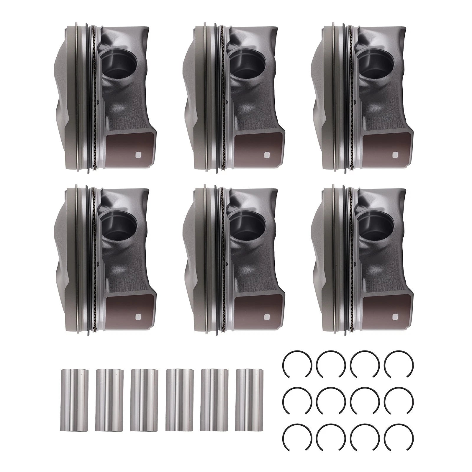 6Pcs Piston & Rings for Land Rover Range Rover, Jaguar XJ 3.0L V6 (2014–2019)