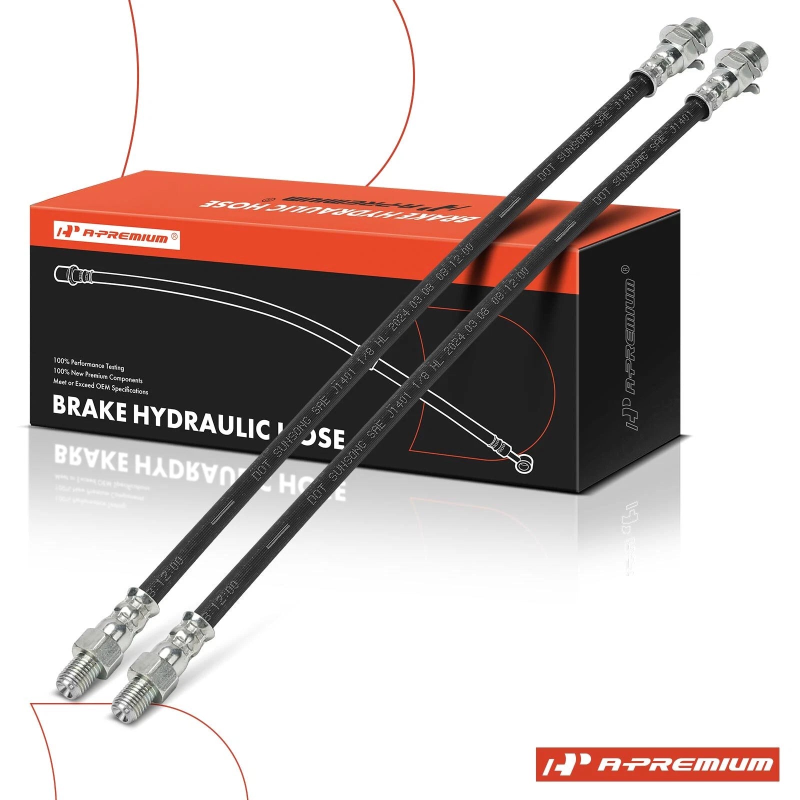2X Brake Hydraulic Hose for Chevy Truck GMC FM350 S370 (1942–1959)