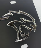 Matte Black License Plate Cover for Dodge Charger Challenger (2015–2023)