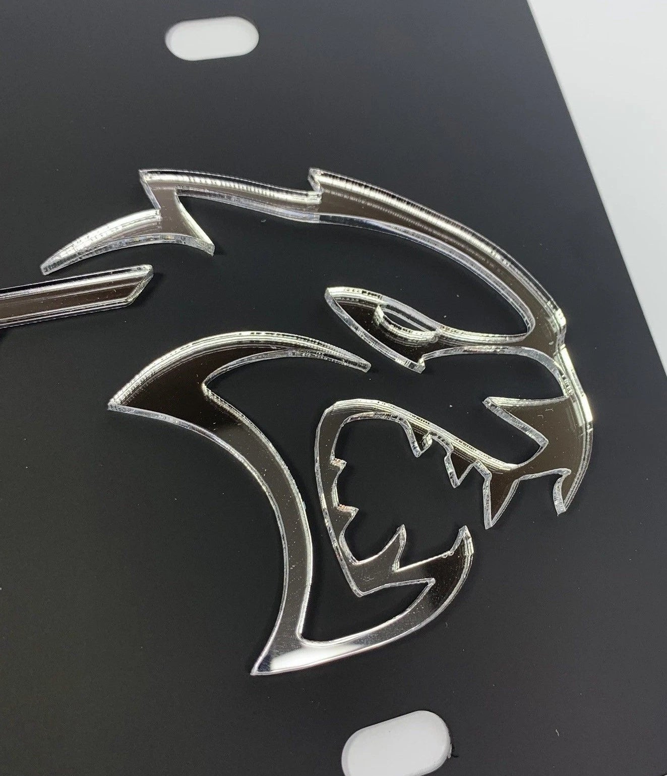 Matte Black License Plate Cover for Dodge Charger Challenger (2015–2023)