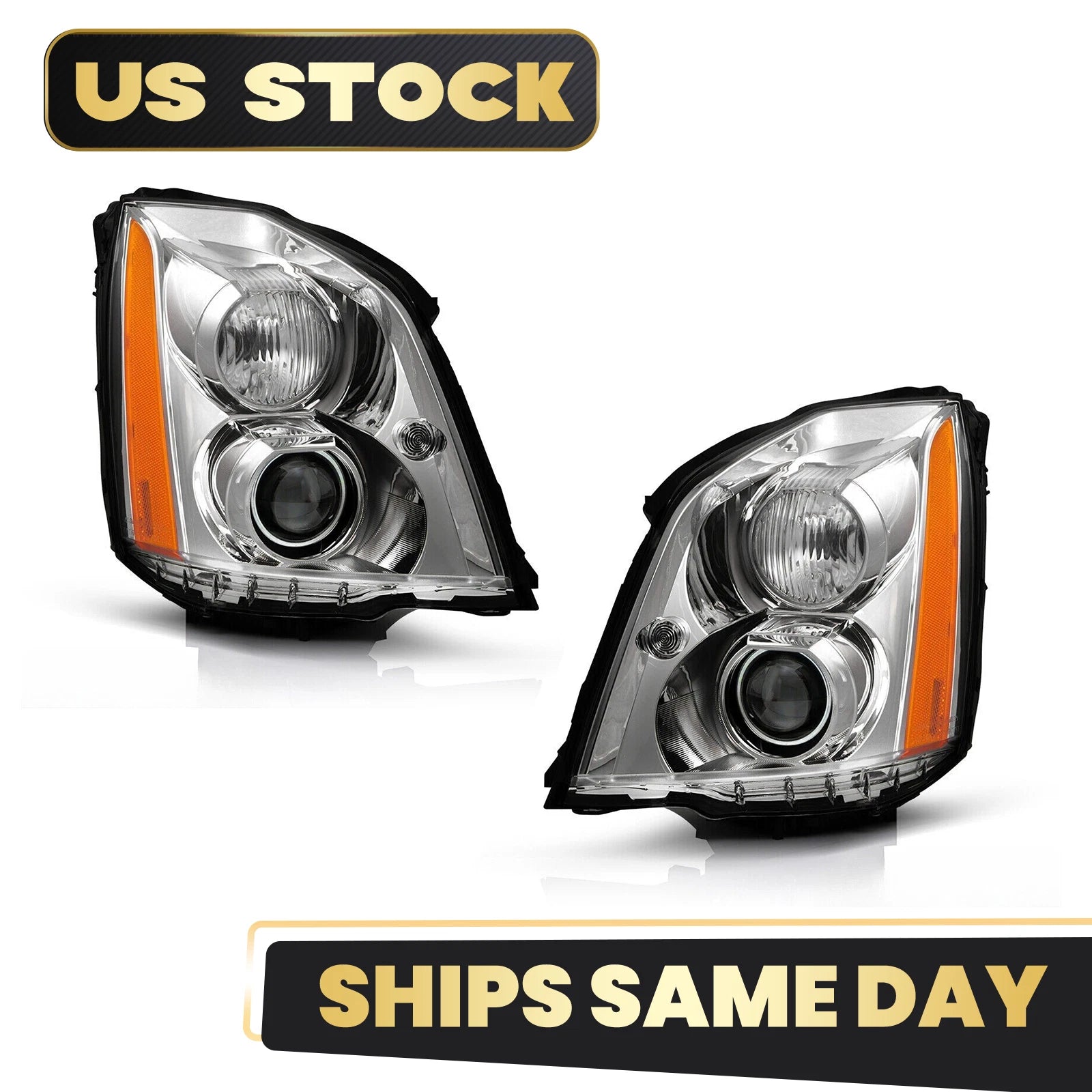 HID/Xenon Headlight Set for Cadillac DTS (2006–2011) Left + Right Pair