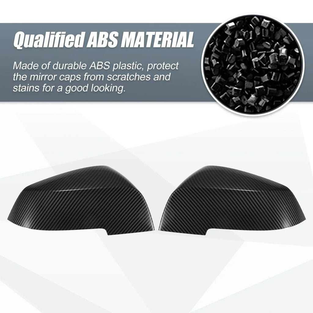 Pair Rearview Mirror Cover Cap Carbon Fiber Pattern for BMW 330i 320i 220i