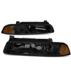 Set of 2 Smoked Housing Headlights for Dodge Stratus (1995–2000)