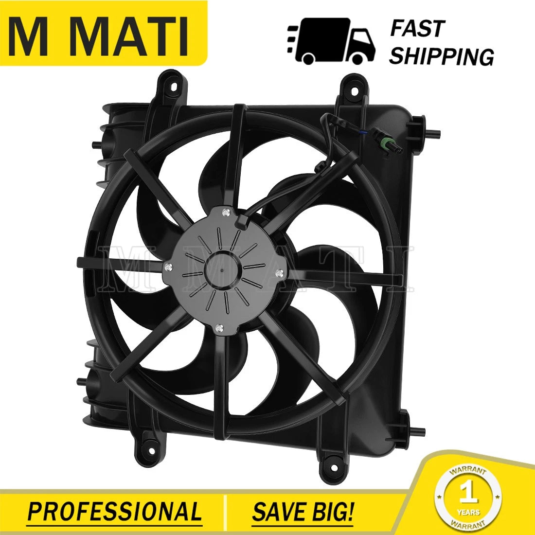 Cooling Radiator Fan Assembly 2411816 for Polaris Ranger XP 900/1000 (2013–2021)