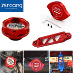 Mugen Oil Filler Cap + Radiator Cap + Battery Tie Down for JDM Vehicles