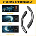 Black Carbon Fiber Steering Wheel Booster Cover Non-Slip Universal