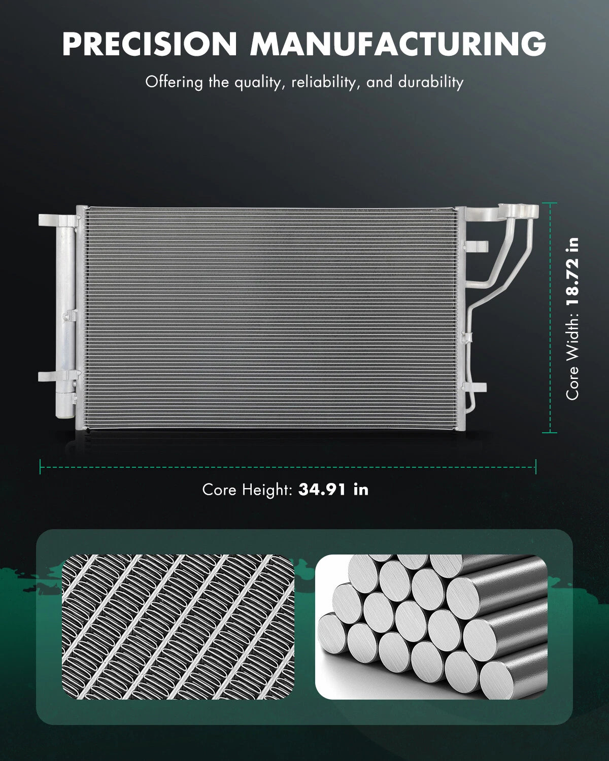 A/C Condenser for Kia Optima L4 2.4L (2019–2020) 30139