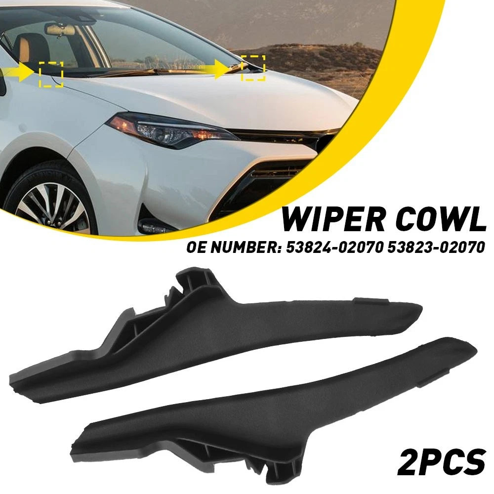 2X Windshield Wiper Side Cowl Cover for Toyota Corolla (2014–2019)