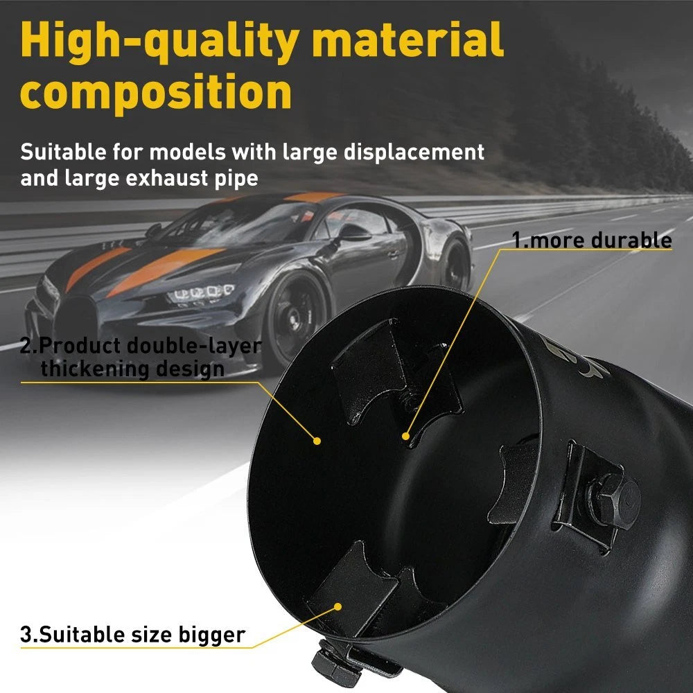 2.75" Black Coated Stainless Steel Exhaust Tip for Make Model (YYYY–YYYY)