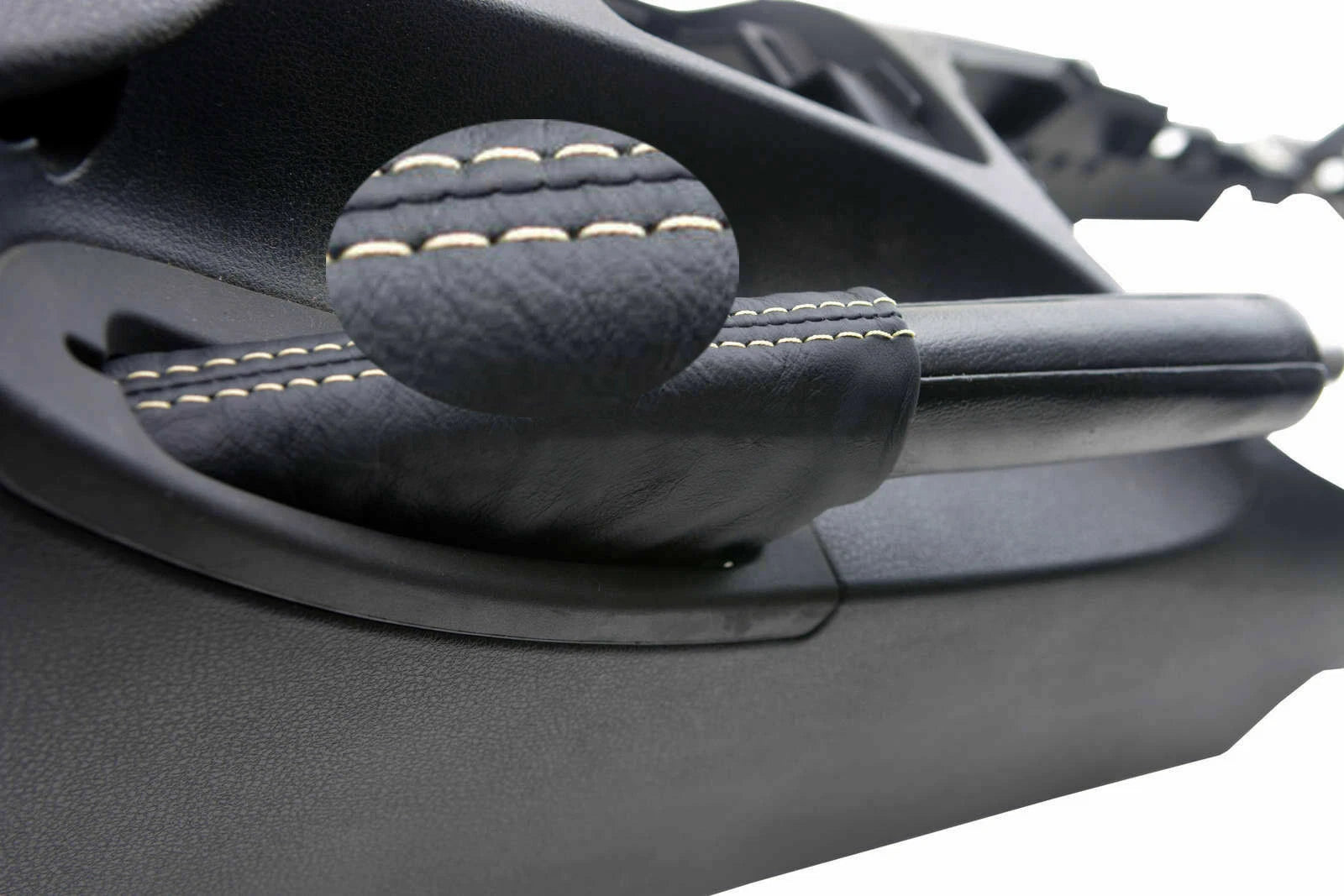 E Brake Boot Cover for Nissan 370Z (2008–2019) Black Beige Stitch