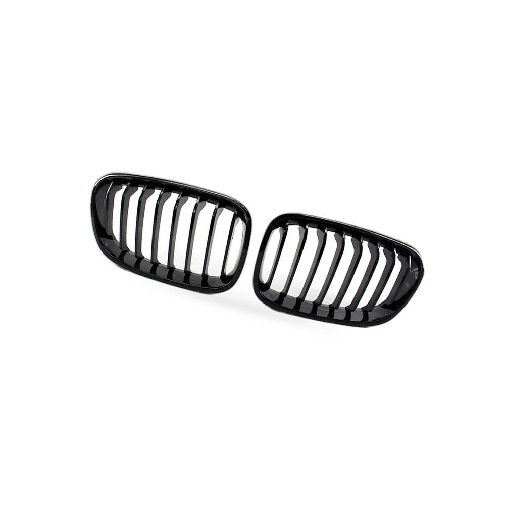 8-Column Gloss Black Front Grille for BMW 1 Series F20 F21 (2011–2014)
