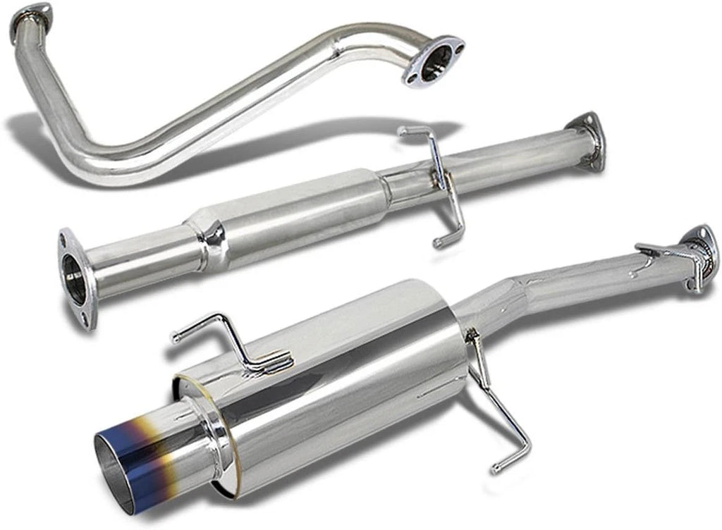 4" Burnt Muffler Tip SS Catback Exhaust System for Honda Prelude (1992–1996)