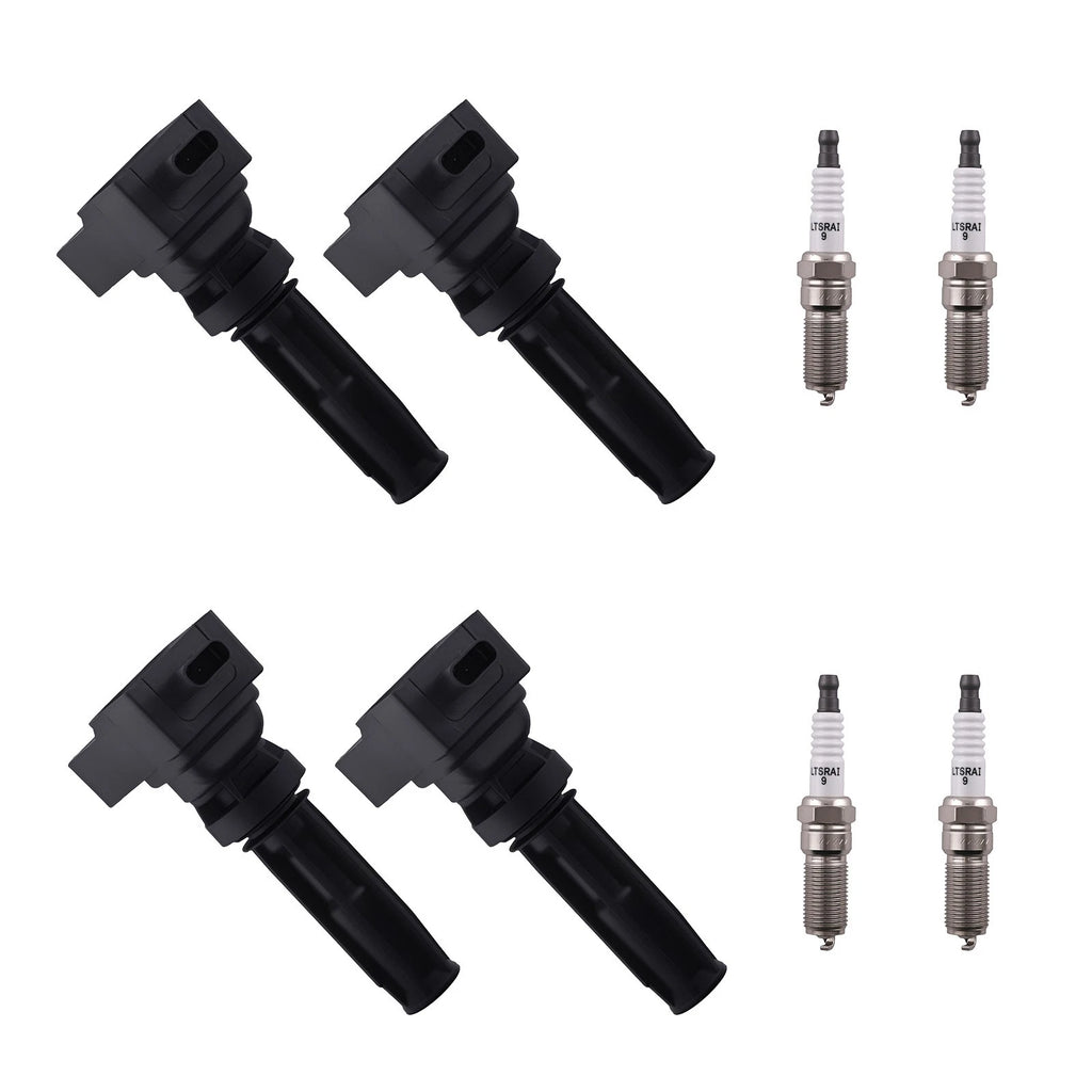 4 Ignition Coils & Spark Plugs for Ford Bronco Edge 2.0L 2.3L (2019–2022)