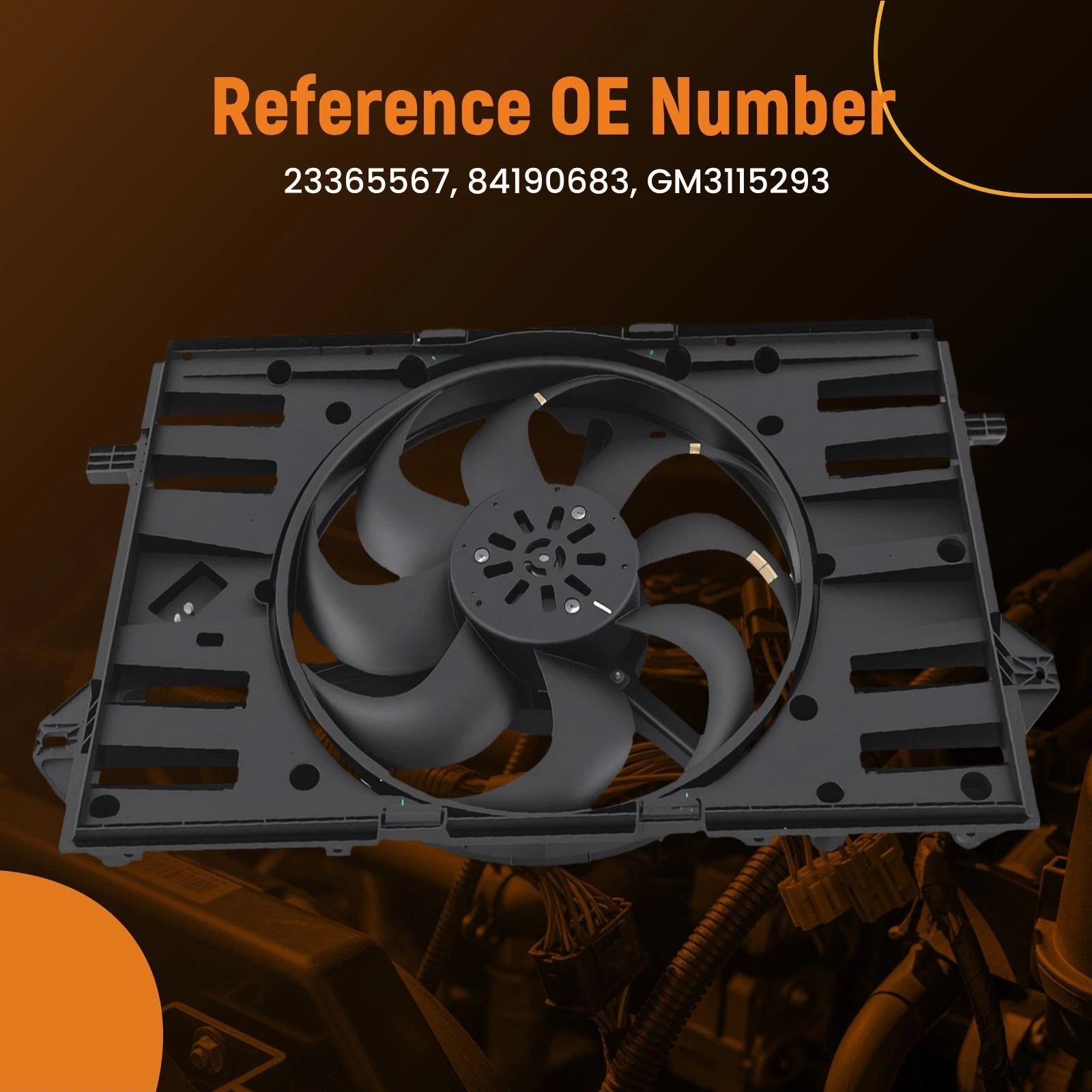 Cooling Fan Assembly for Buick Envision L4 2.5L (2017–2020) 23365567 240W