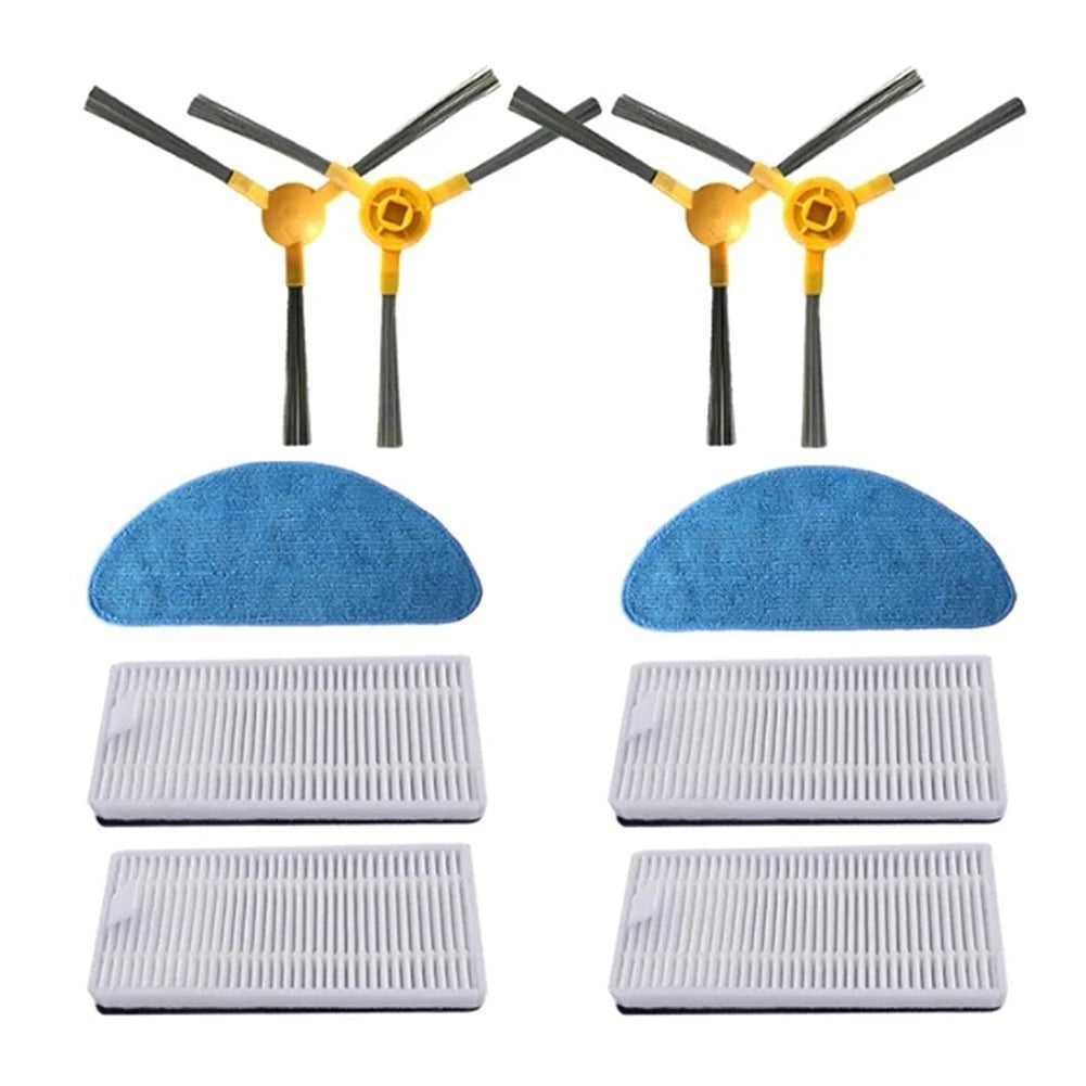 Set of 4 Filters & Side Brushes for Ikhos 800T820S Robot Vacuum
