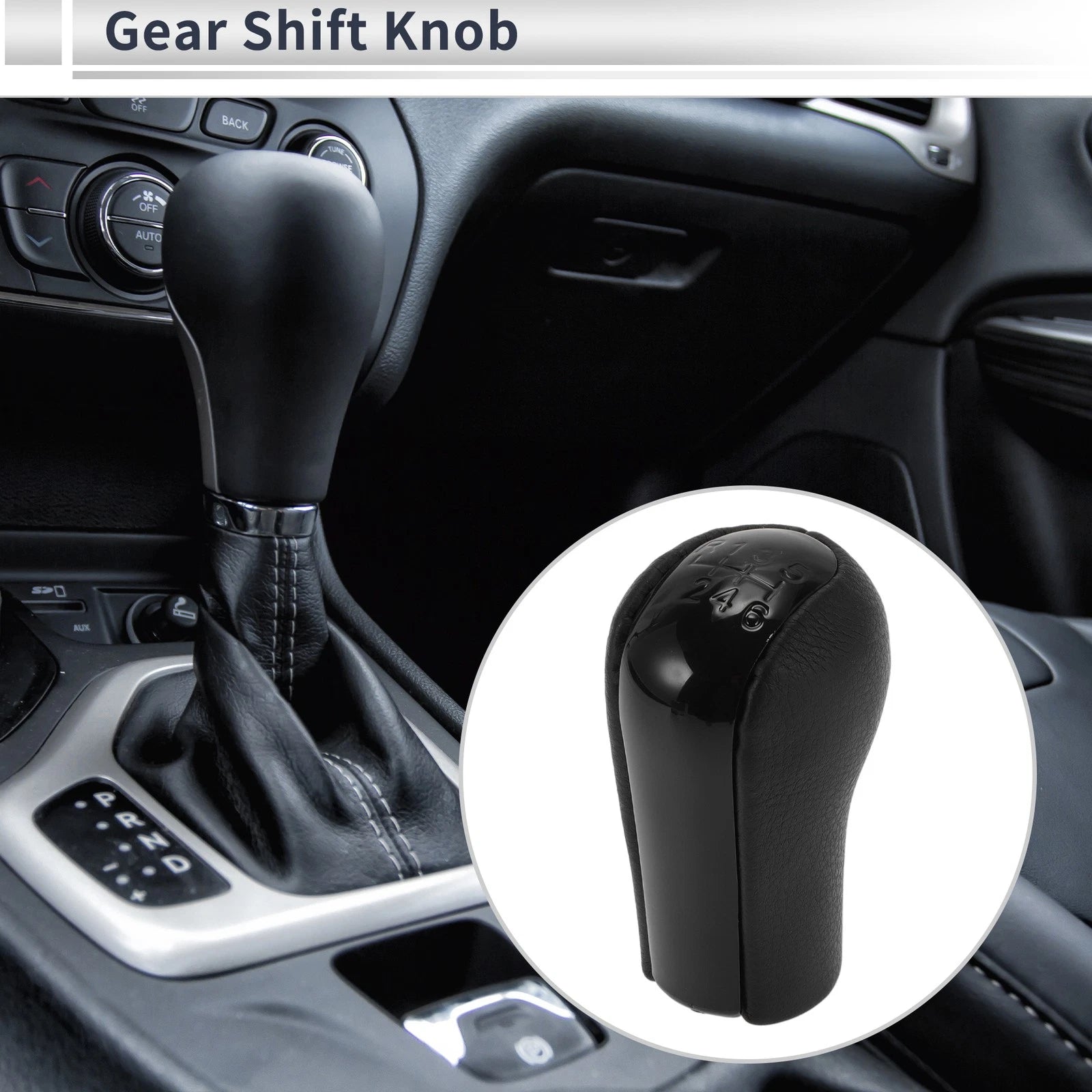 6 Speed Manual Gear Shift Knob for Toyota RAV4 (1992–2009) Plastic Faux Leather