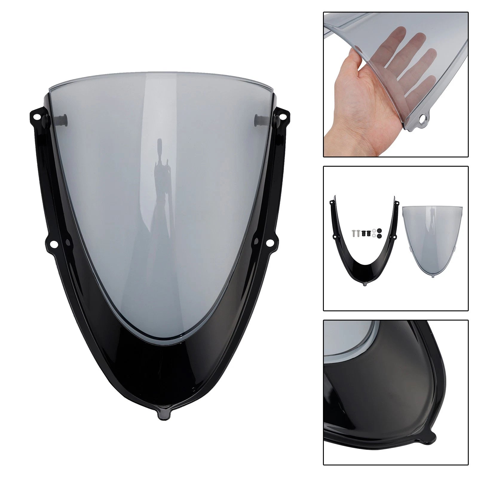 Headlight Fairing Windshield for Aprilia RS 660 (2020–2024) Gloss Black/Gray