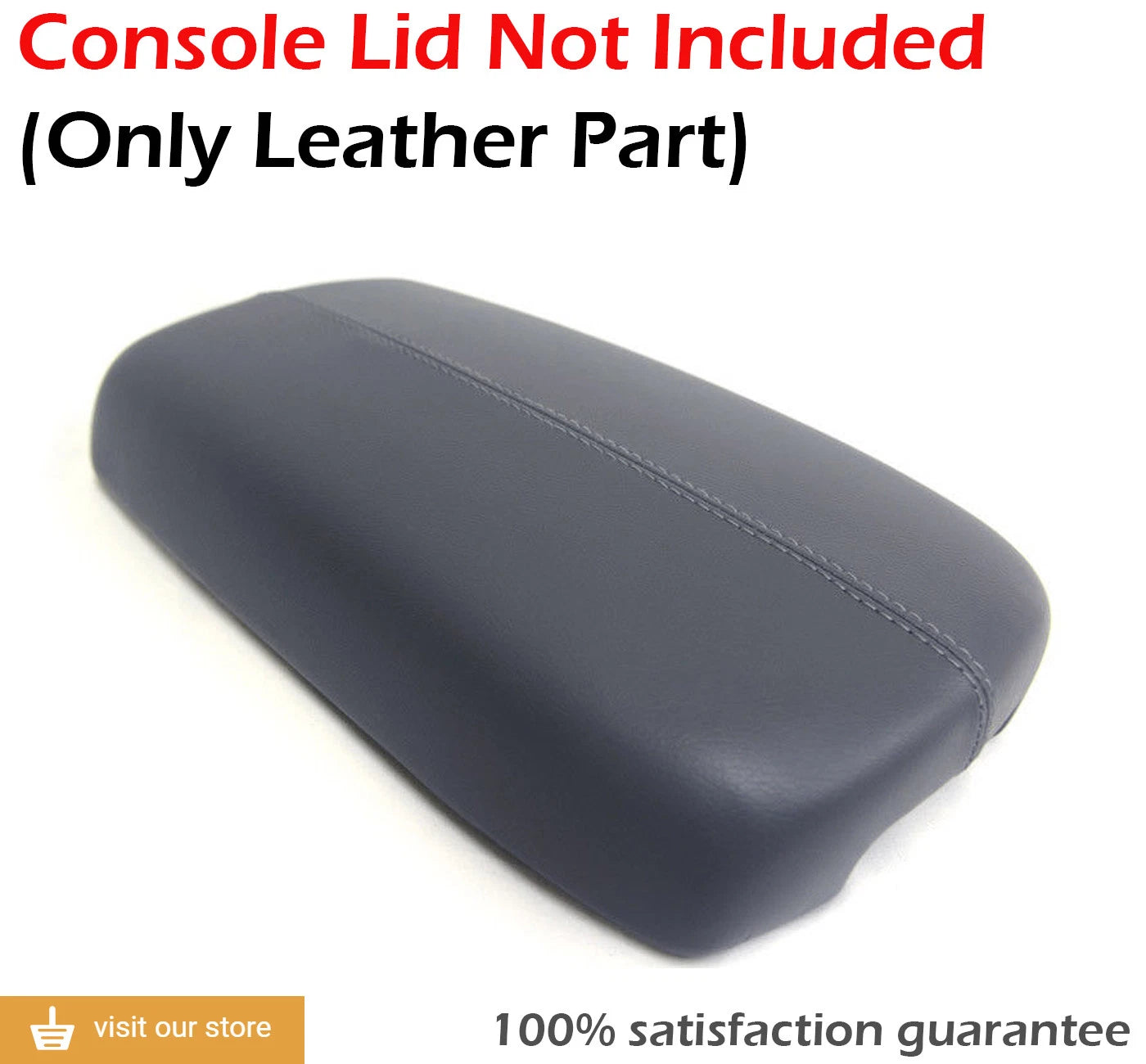 Center Console Armrest Cover for Kia Sorento (2011–2013) Gray Leather