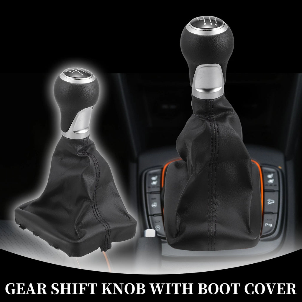6 Speed Manual Gear Shifter Knob with Cover for Audi A6 C6 4F (2004–2008)