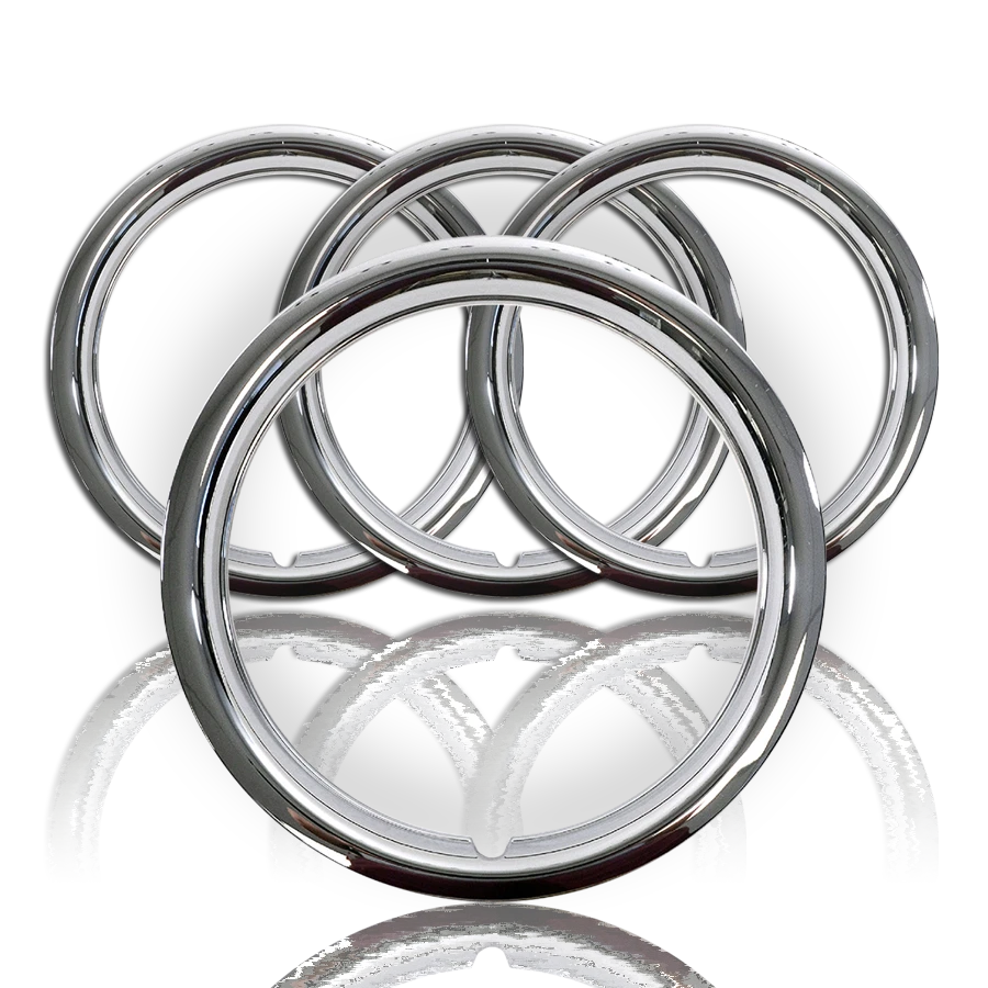Wheel Trim Rings Set Chrome ABS 1.5 Inch Deep for Ram 1500 (2019–2024)