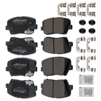 Set of 4 Front Rear Brake Pads for Hyundai Santa Fe (2010–2012) D1432 D1284