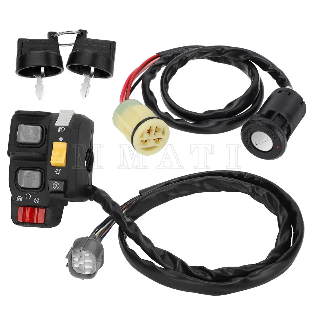 Start Stop Switch & Key Switch for Honda Rancher 400 TRX400FA/FGA (2004–2007)