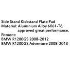 Side Kickstand Pad for BMW R1200GS (2008–2014) - Black