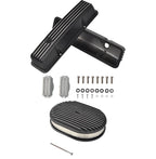 Tall Finned Valve Covers & 12" Oval Air Cleaner Kit for SBC Chevy (1958–1986)
