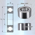 2X Front Left Right Wheel Bearing 510077 for Suzuki Aerio (2002–2007)