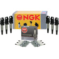 Set of 6 NGK Ignition Coils & V-Power Spark Plugs for BMW E39 E46 E53 E60 E83 (1997–2006)