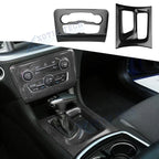 Carbon Fiber Look Central AC Switch Gear Shift Panel Cover for Charger (2015–2023)