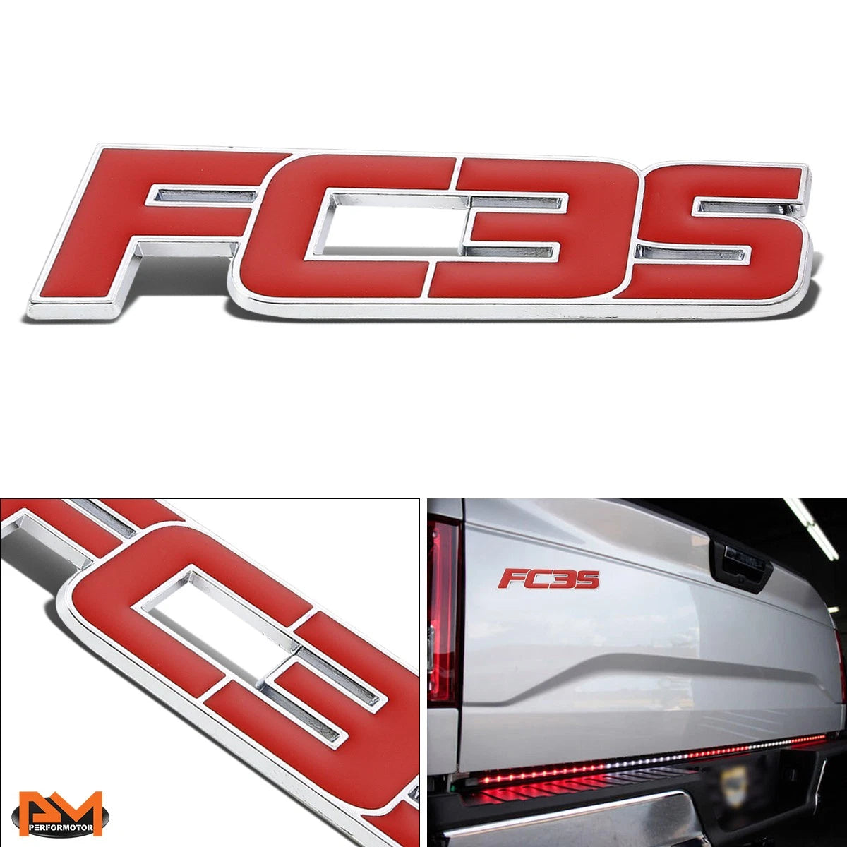 Polished Metal 3D Decal Red Emblem for Mazda RX-7 (1985–1991)