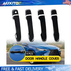 Set of 4 Gloss Black Door Handle Cover Trim for Lexus GX460 (2010–2022)