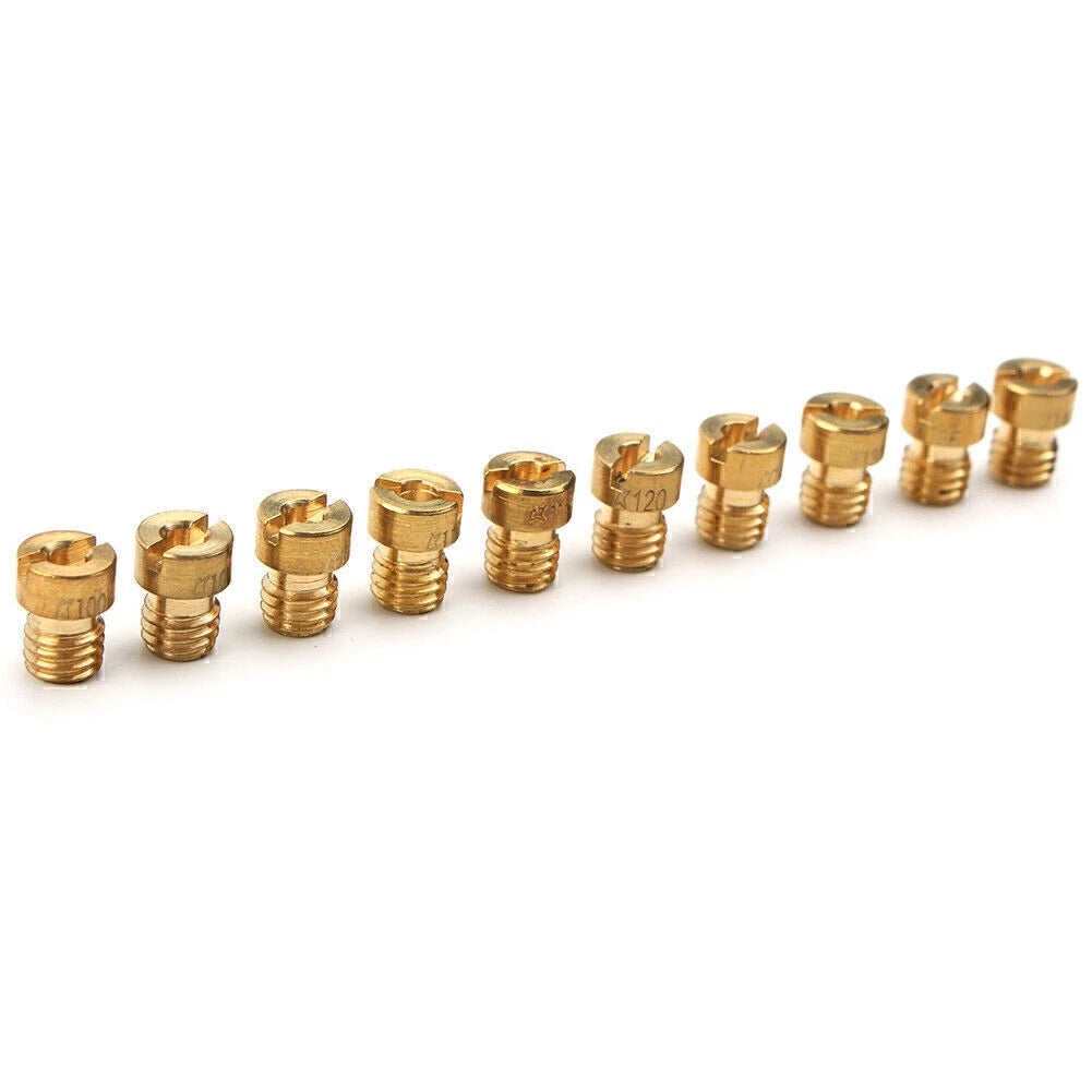 10PCS Carburetor Pilot Jets Kit for PWK Mikuni OKO KOSO Carb #100-#140
