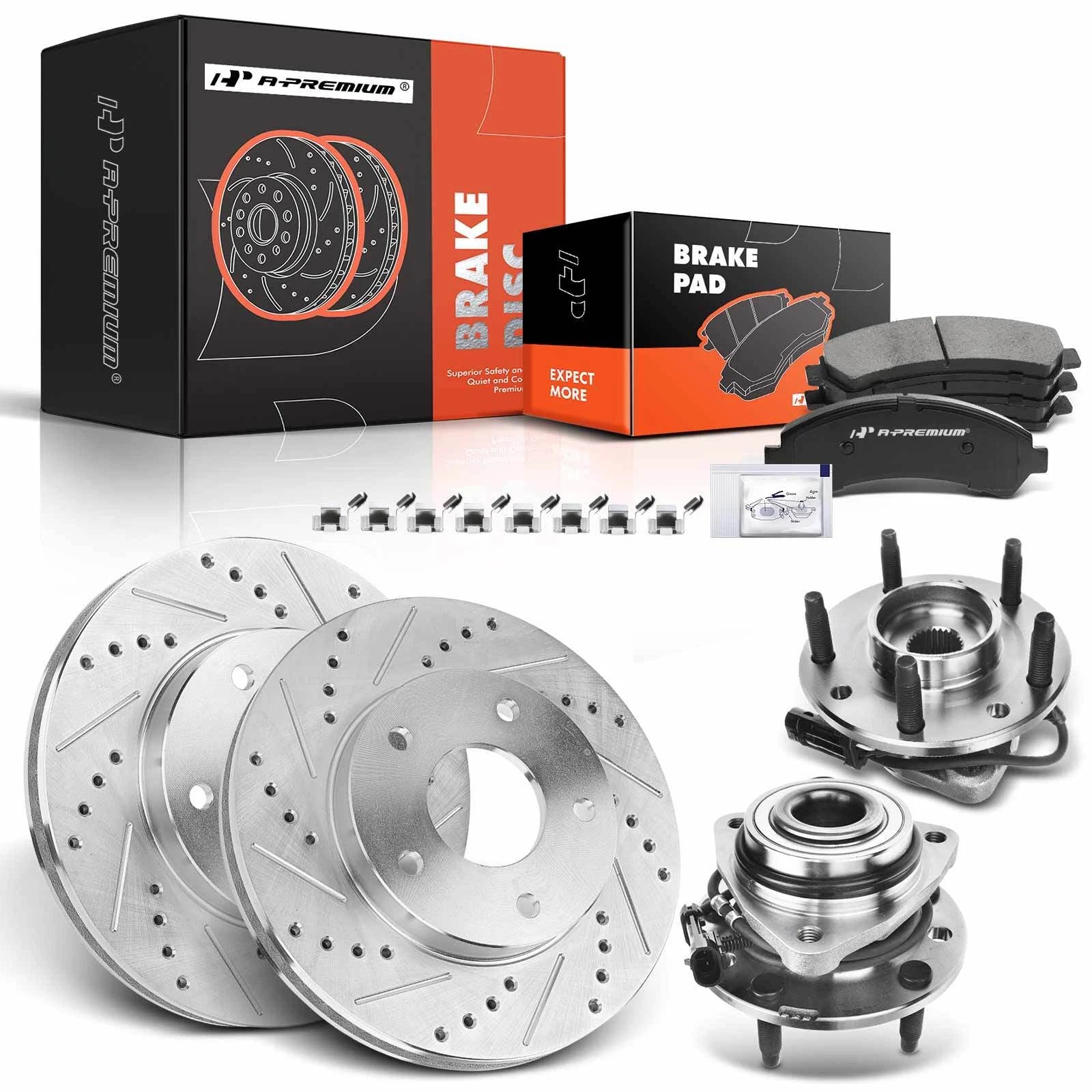 Front Drilled Brake Rotor & Pad Set for Chevrolet Blazer S10 (1995–2005)