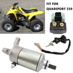 Starter for Suzuki Quadsport 250 LT-Z250 (2004–2009) w/Relay & Ignition Switch