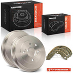 Set of 2 Brake Drums with Ceramic Brake Shoes for Nissan Sentra (2007–2012)