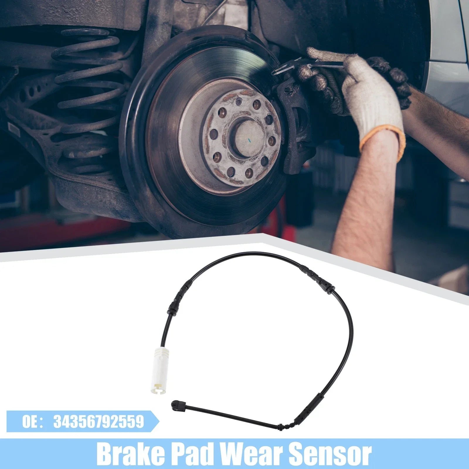 Brake Pad Sensor Front Disc Wear Indicator for BMW Black